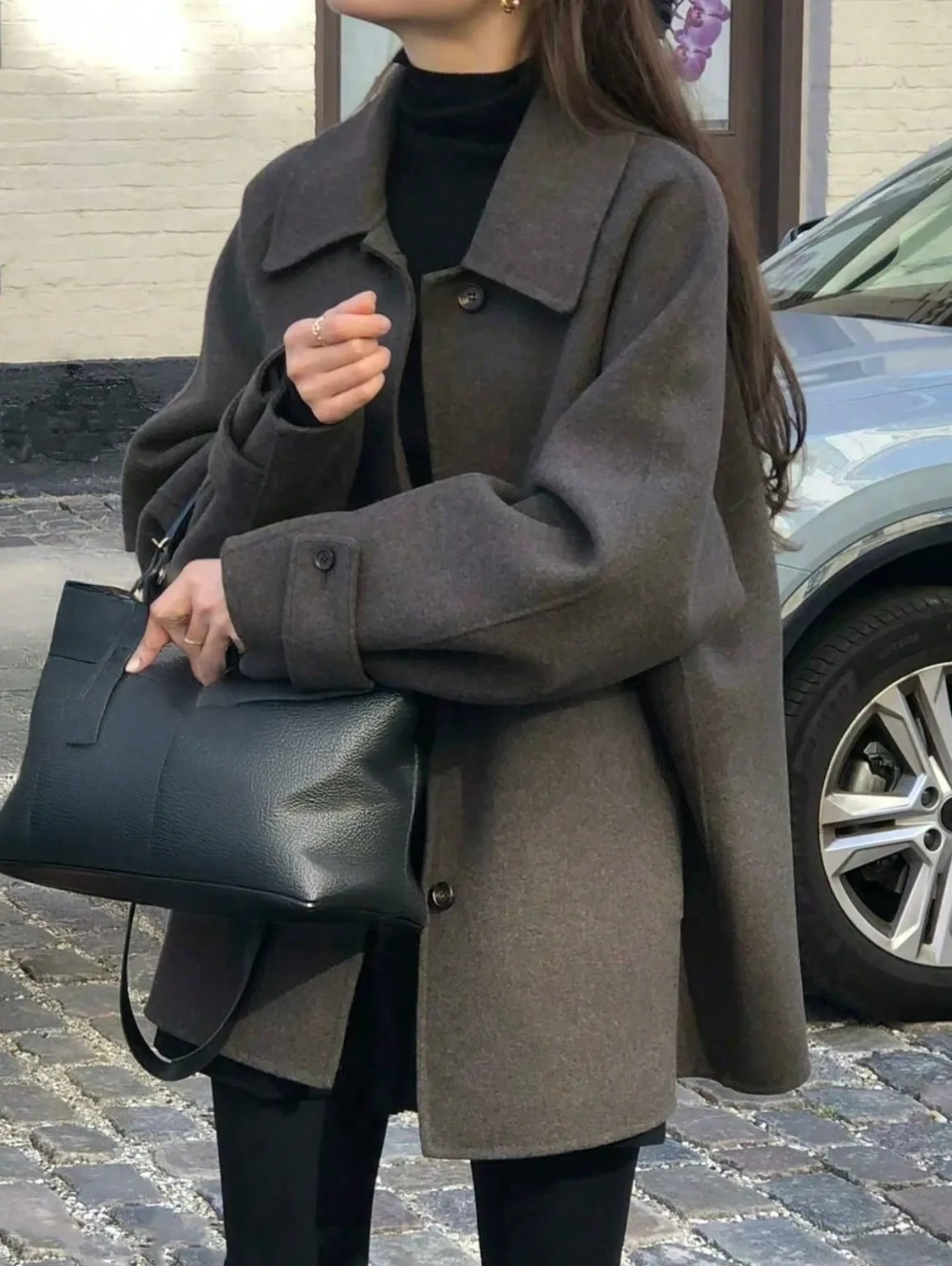Tapado oversize de paño