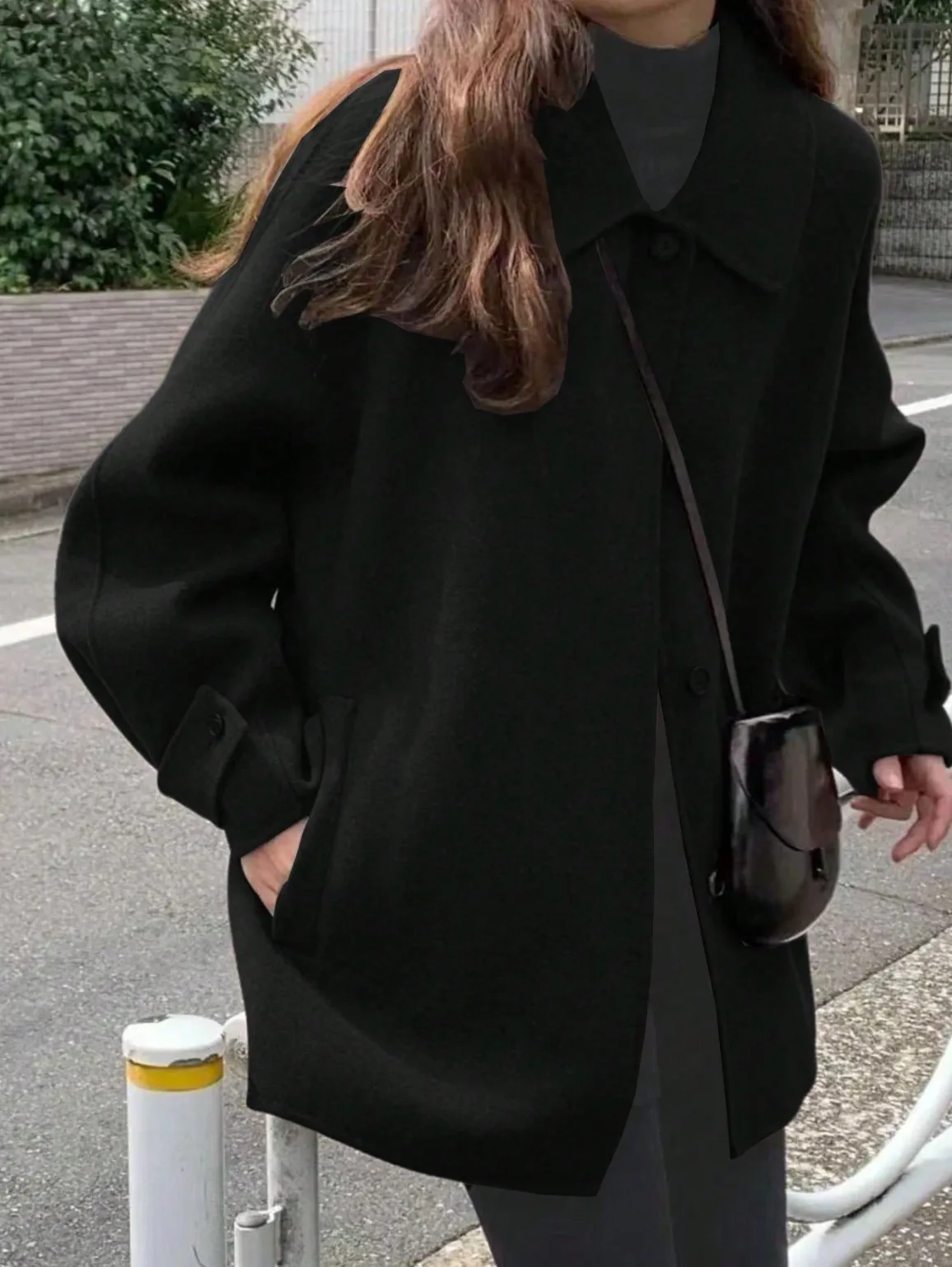 Tapado oversize de paño