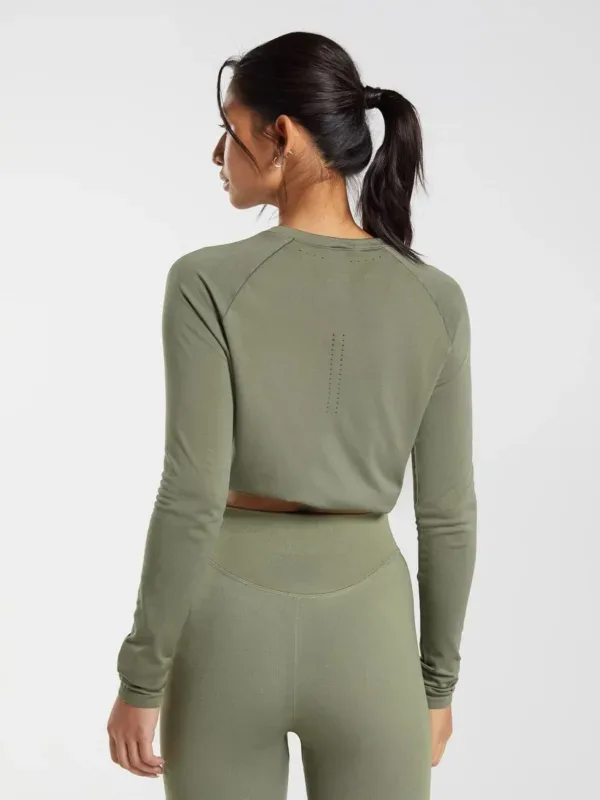 Top Crop Manga Larga Sweat
