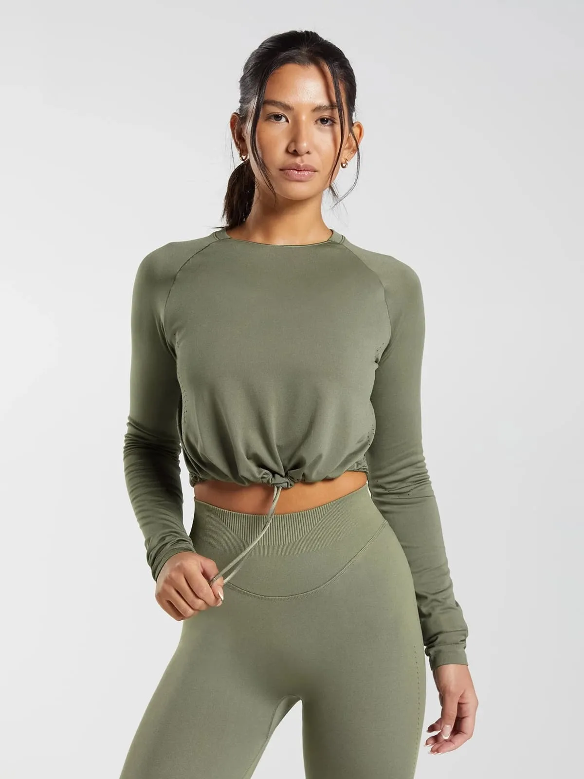 Top Crop Manga Larga Sweat