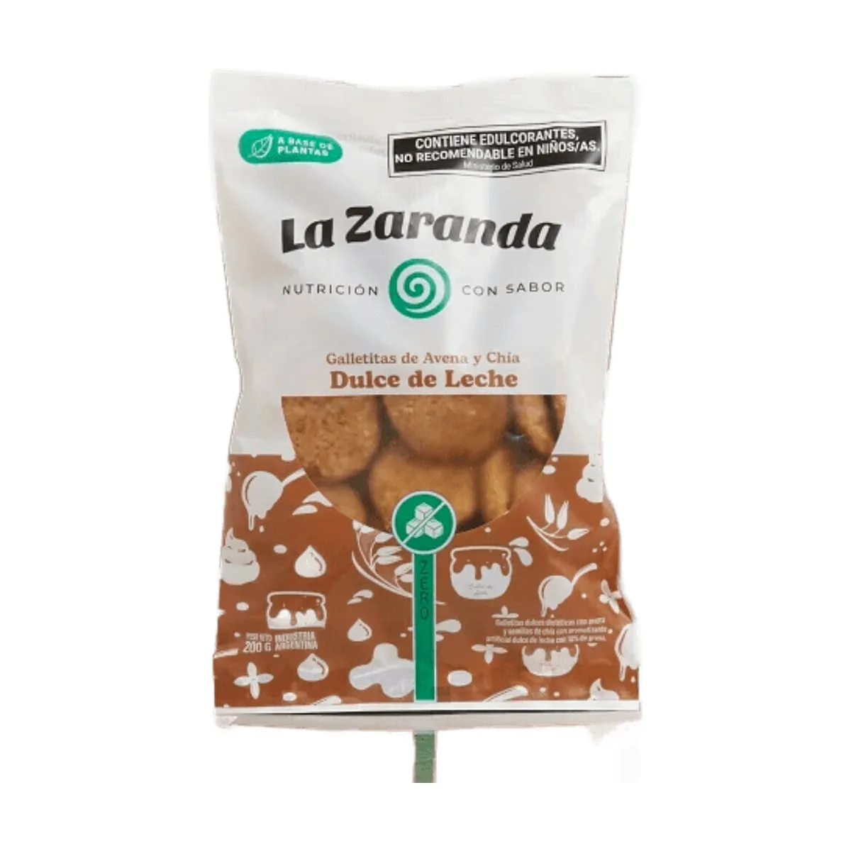 La Zaranda - Galletitas de avena y chía sabor dulce de leche s/a x 200 gr