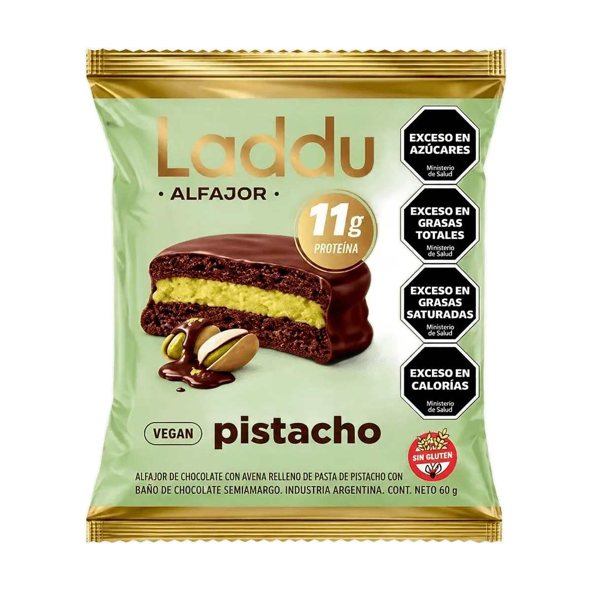 Laddubar - Alfajor de pistacho x 60 gr