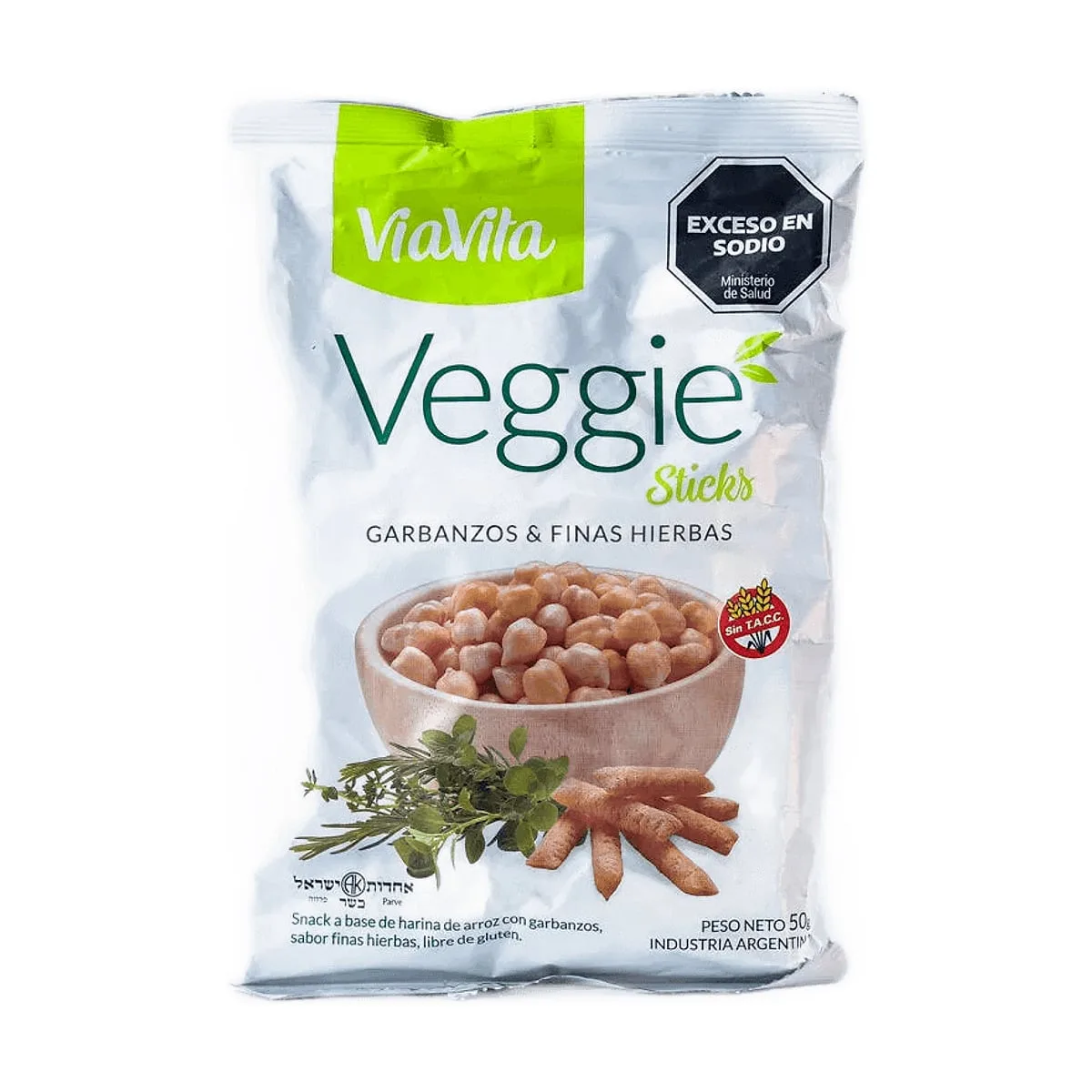 Viavita - Crackers de garbanzo con tomillo y curry x 100gr