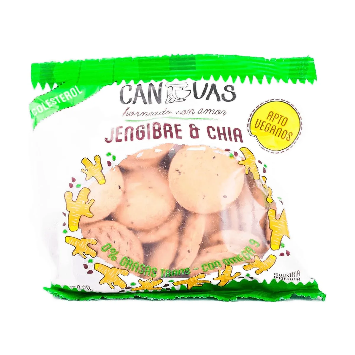 Canvas - Galletitas sabor jengibre y chia x 135 gr