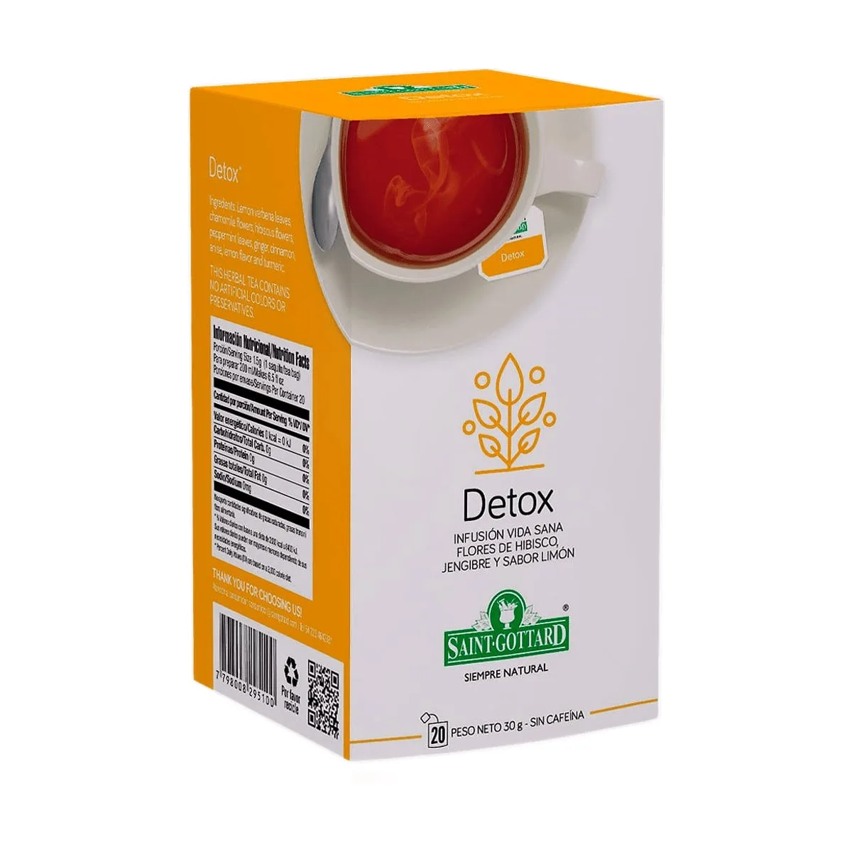 Saint Gottard - Té detox x 20 saq