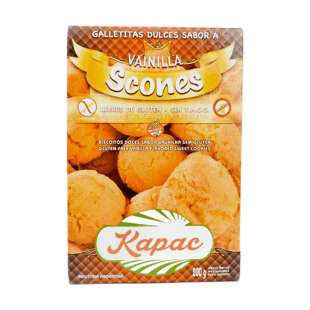 Kapac - Galletitas scones sabor vainilla x 200 gr