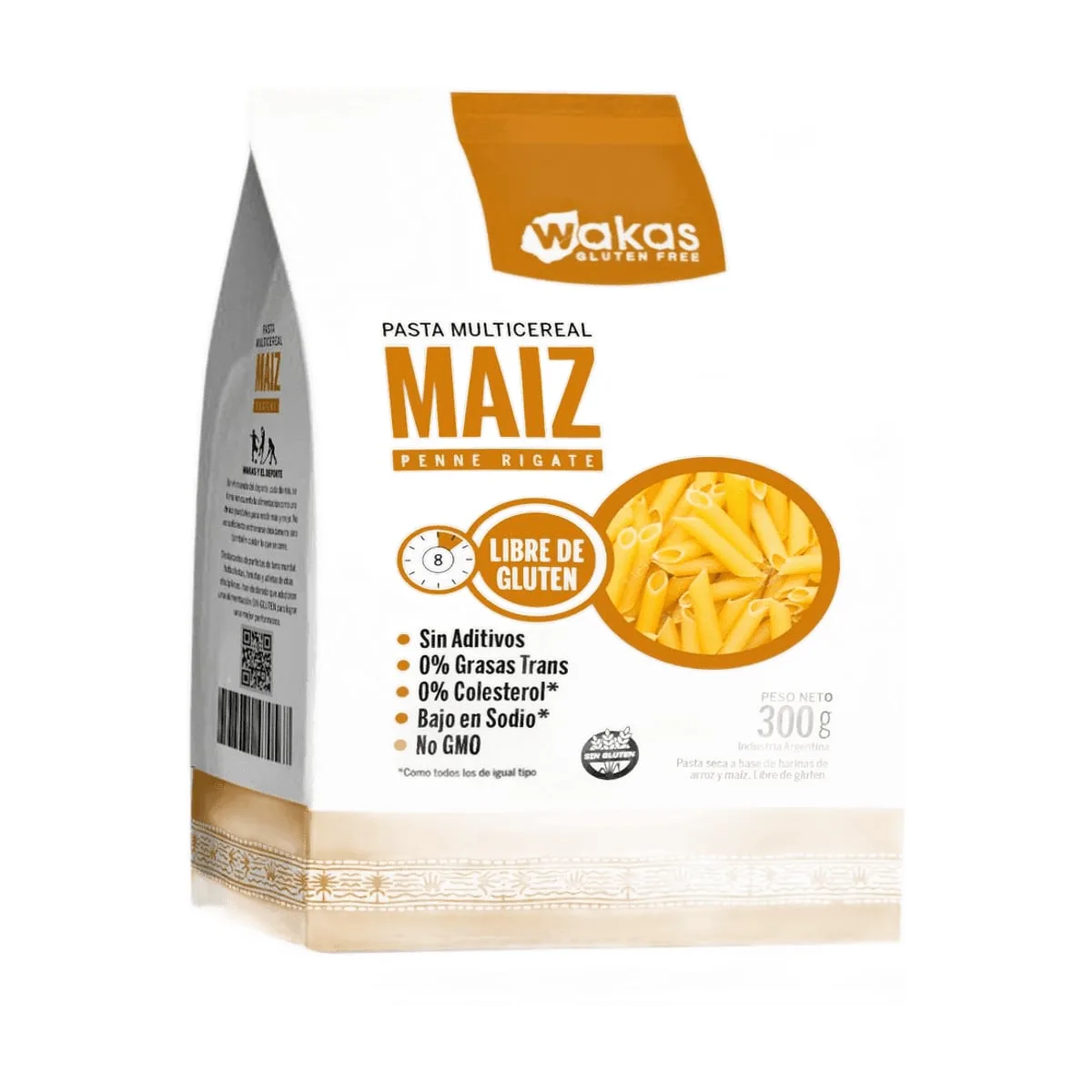 Wakas - Pasta multicereal penne rigate con maiz x 300 gr
