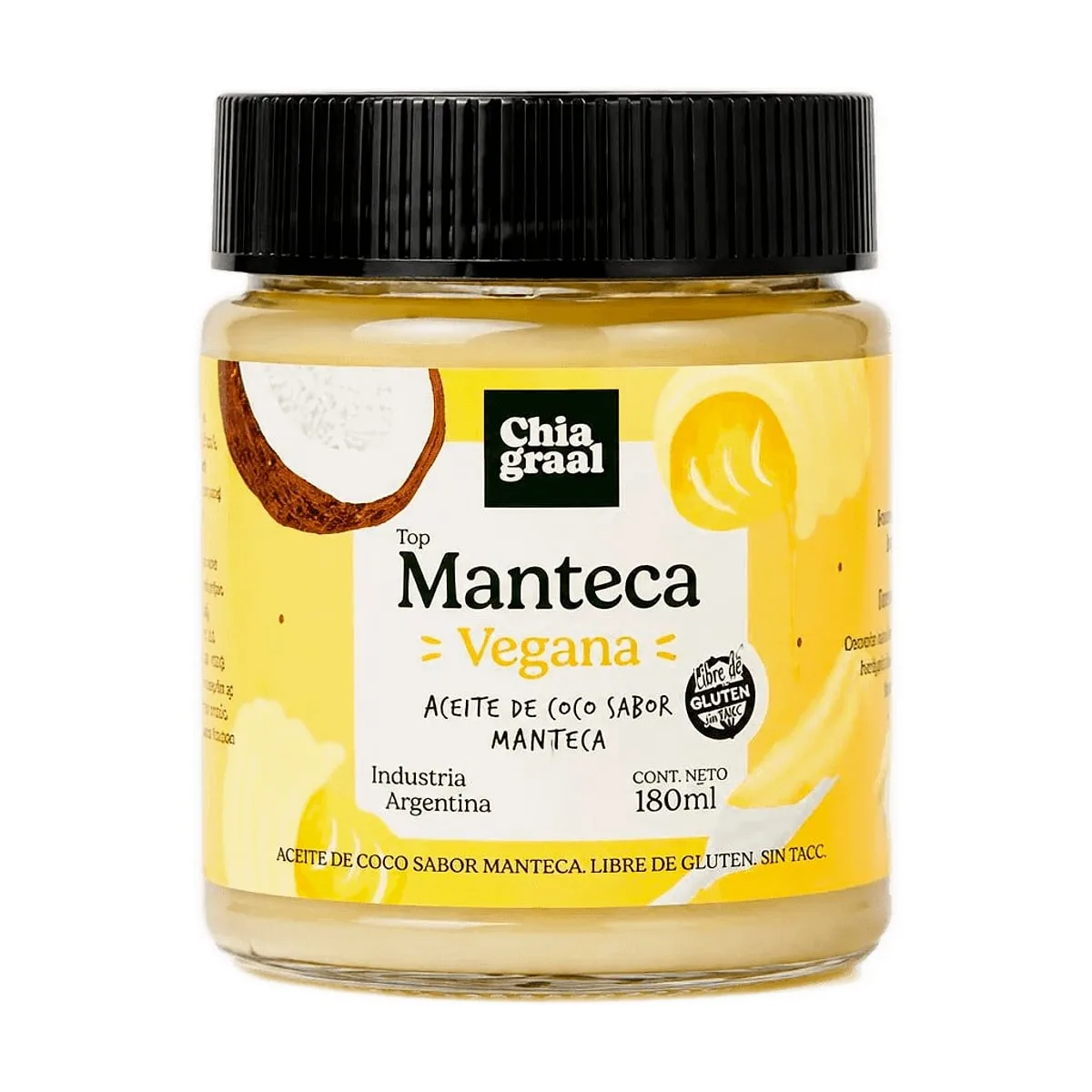 Chia Graal - Aceite de coco sabor manteca x 180 gr