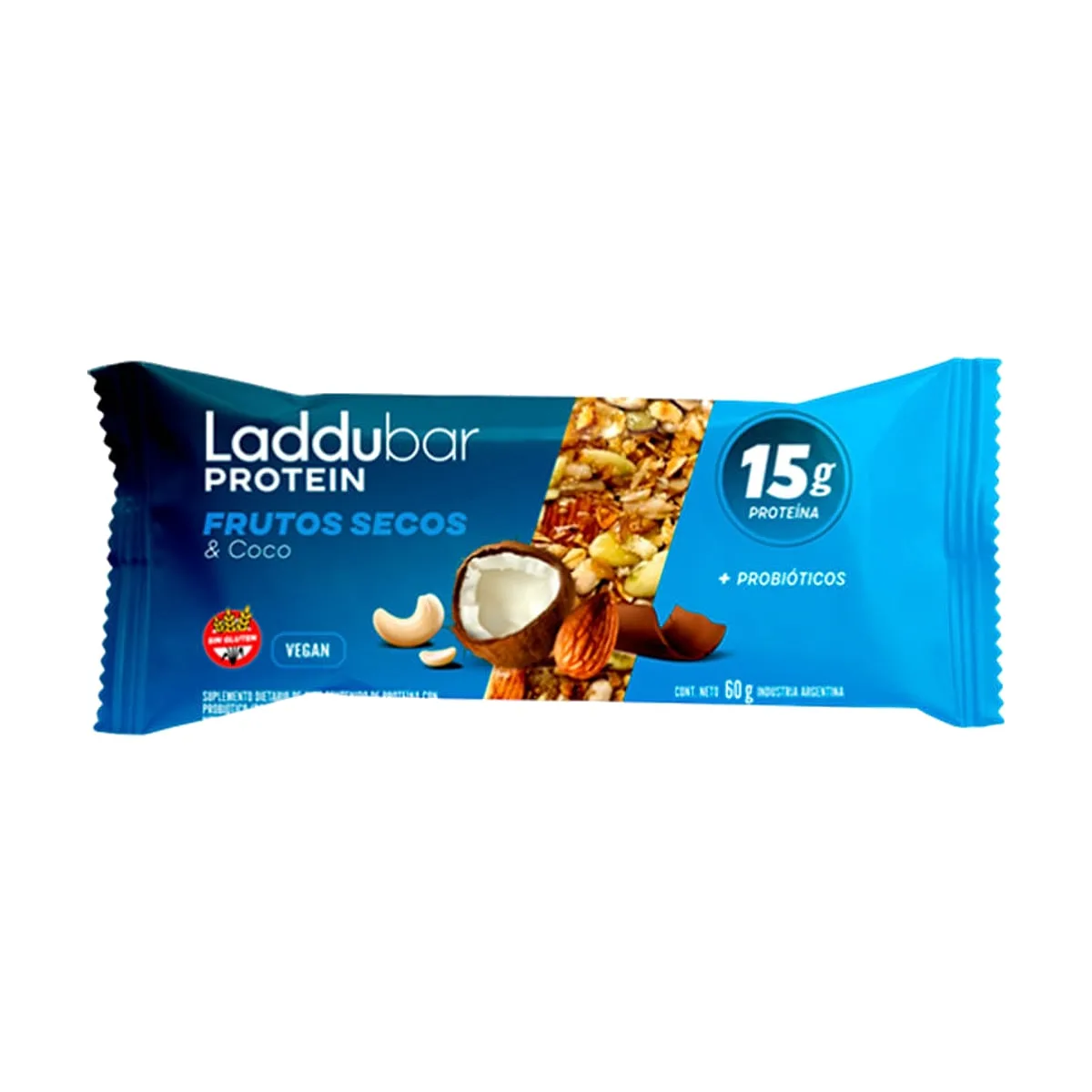 Laddubar - Barrita proteica de frutos secos y coco x 60 gr