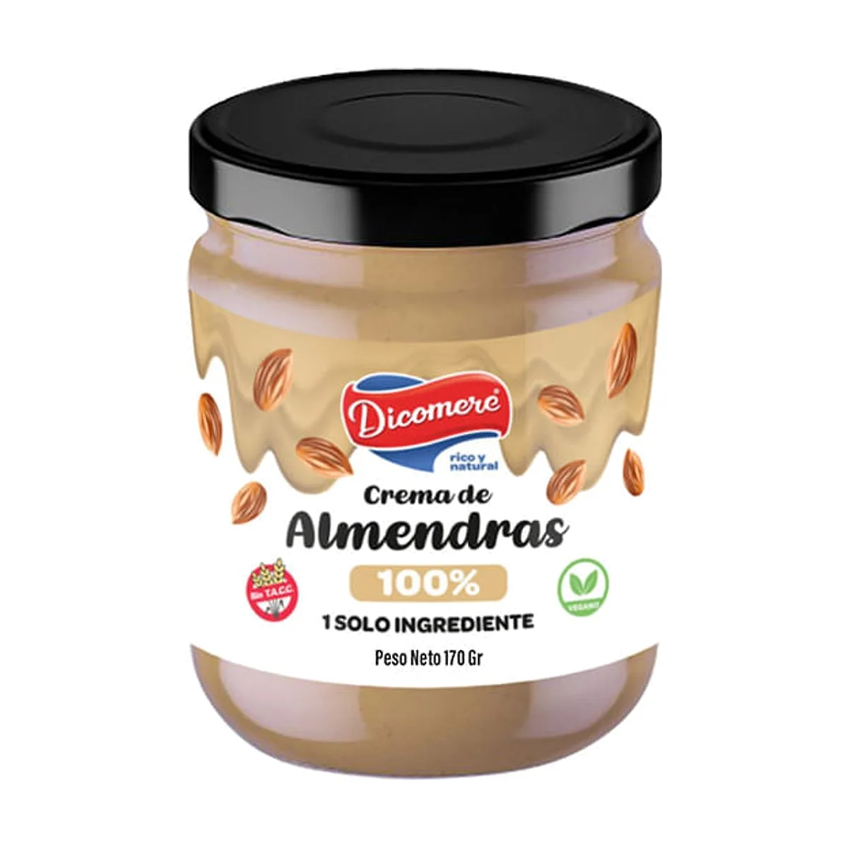 Dicomere - Crema de almendras 100% x 170 gr