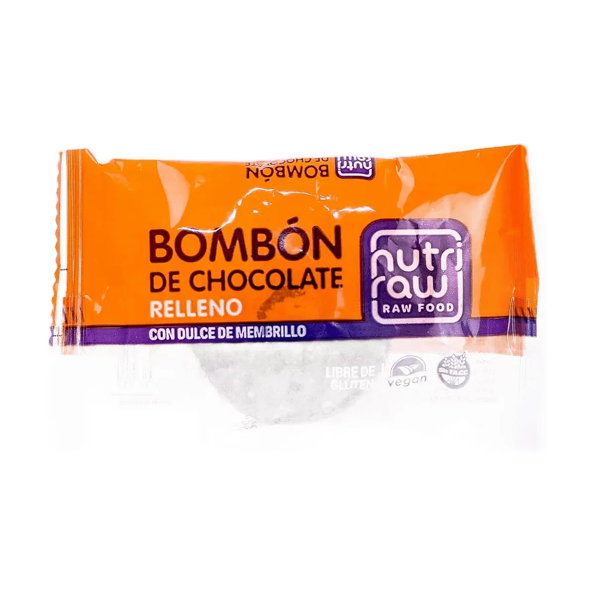 Nutri Raw - Bombon de chocolate relleno c/ dulce de membrillo x 30 gr