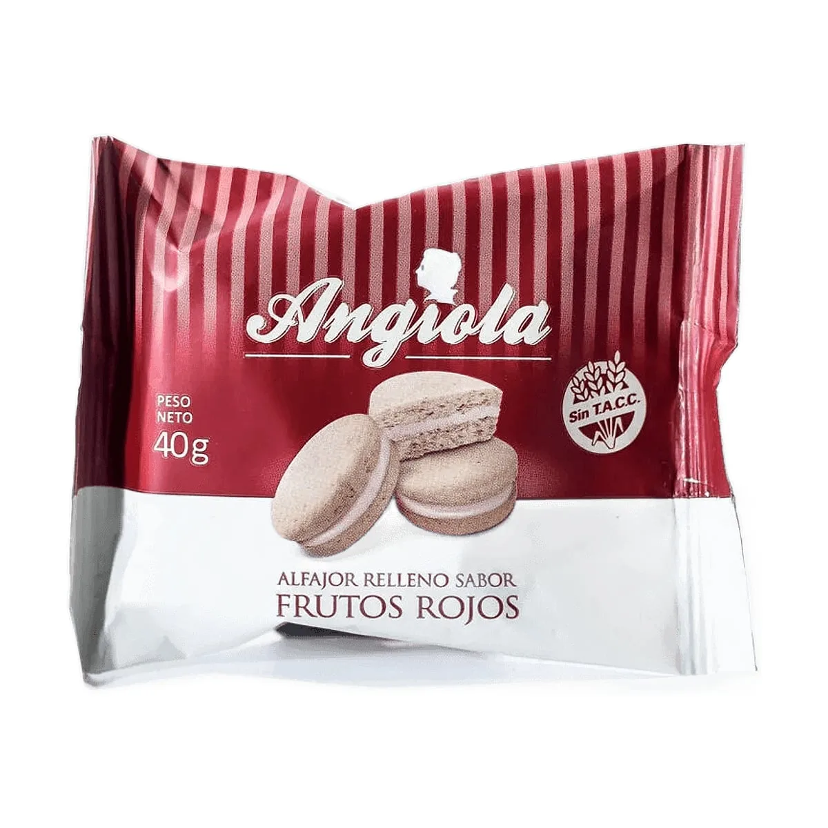 Angiola - Alfajor sabor frutos rojos x 50 gr