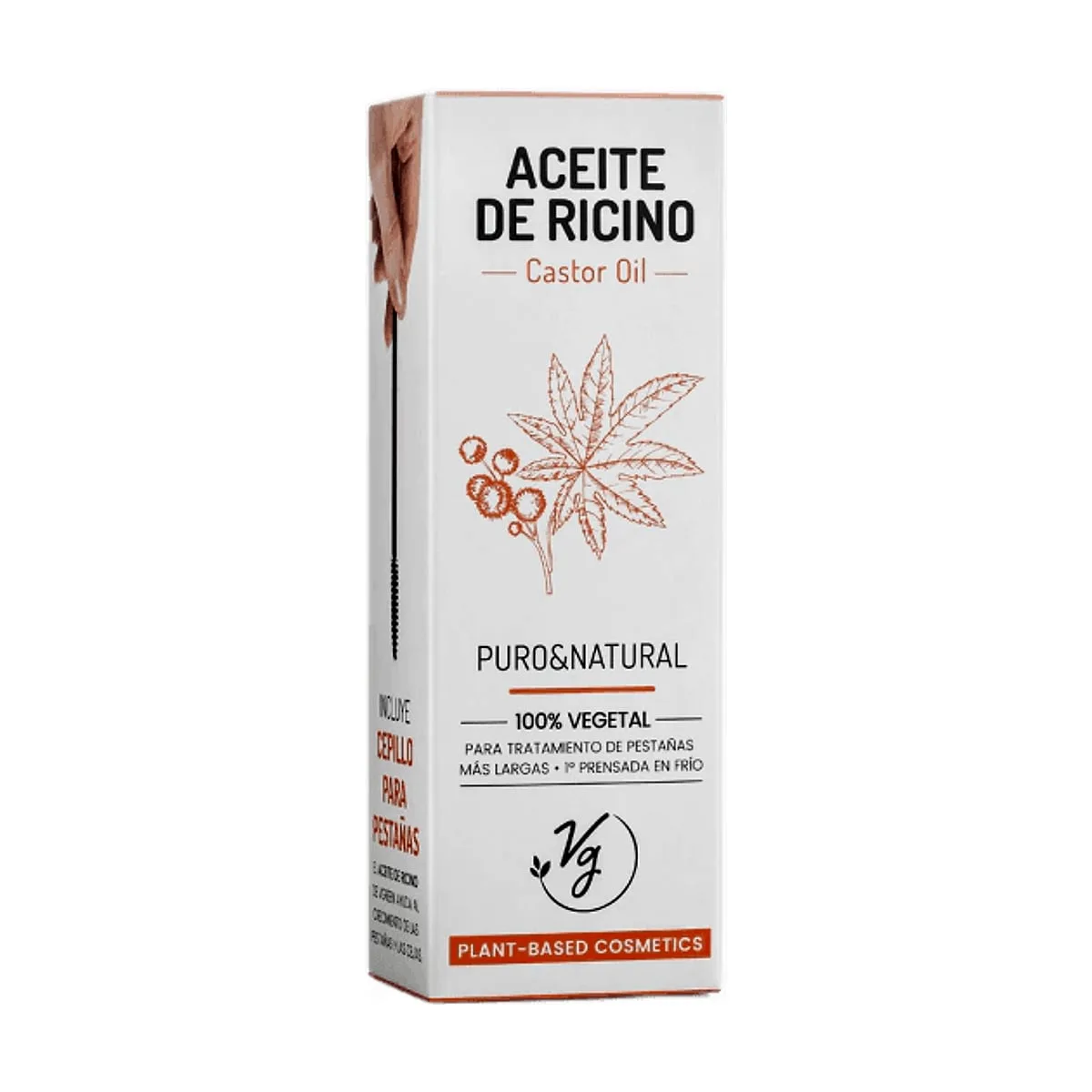 Vgreen - Aceite de ricino con cepillo para pestañas x 30 ml