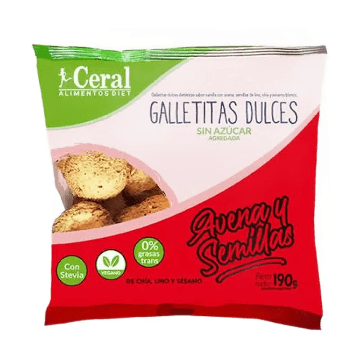 Ceral - Galletitas avena y semillas x 190 gr