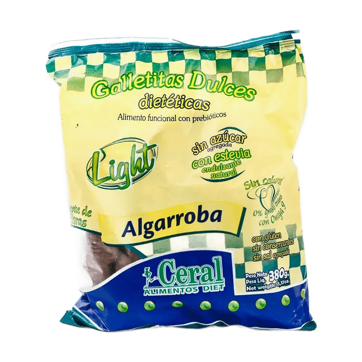 Ceral - Galletitas dulces sin azúcar sabor algarroba x 380 gr