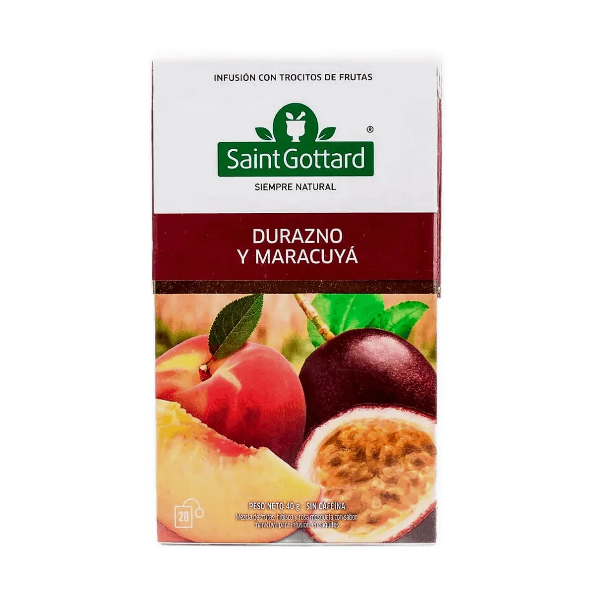 Saint Gottard - Té de durazno y maracuyá x 20 saq