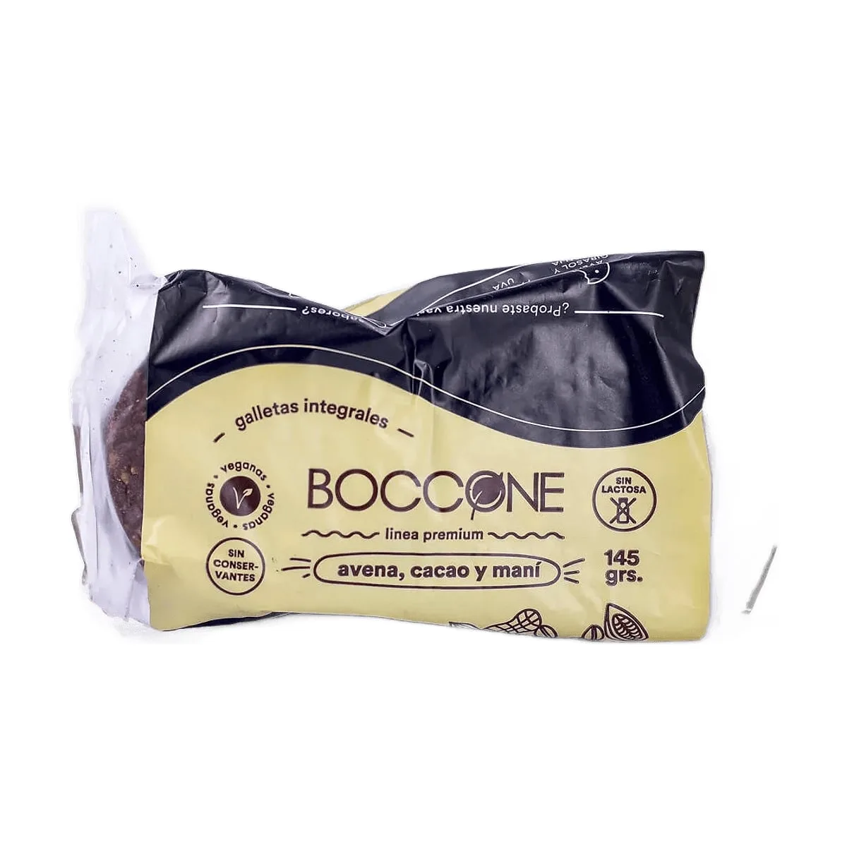 Boccone - Galletas veganas avena, cacao y mani x 145 gr