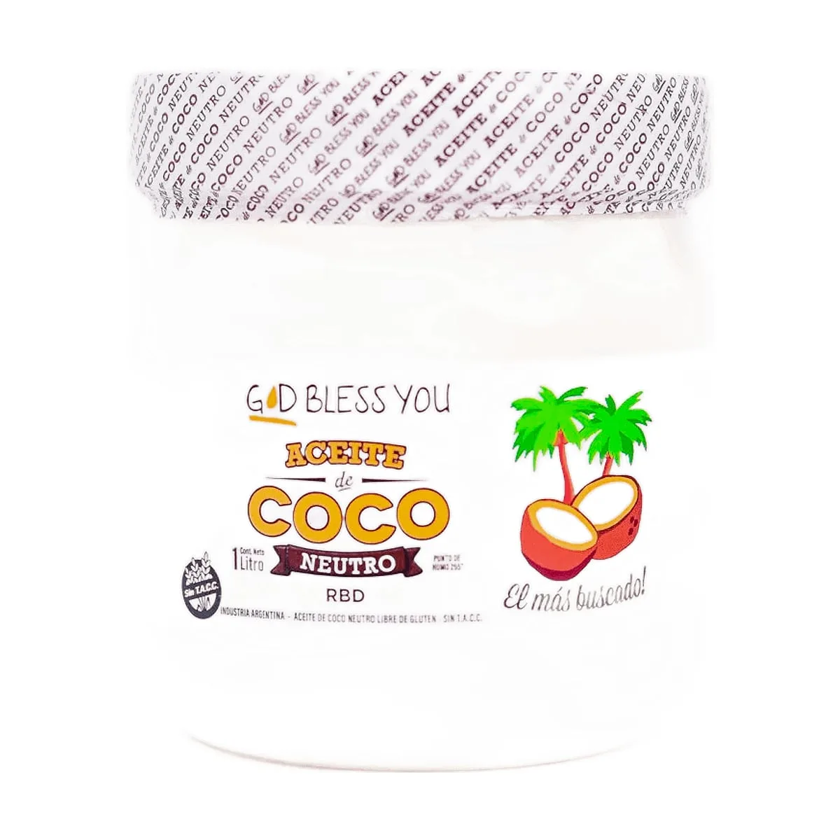God Bless You - Aceite de coco neutro x 1 litro
