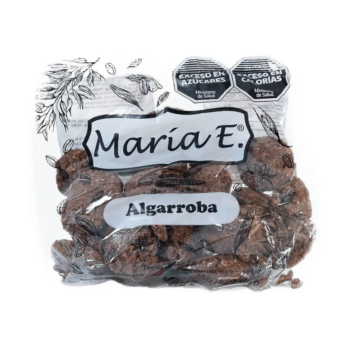 Maria E - Galletitas de algarroba sin azúcar x 185 gr