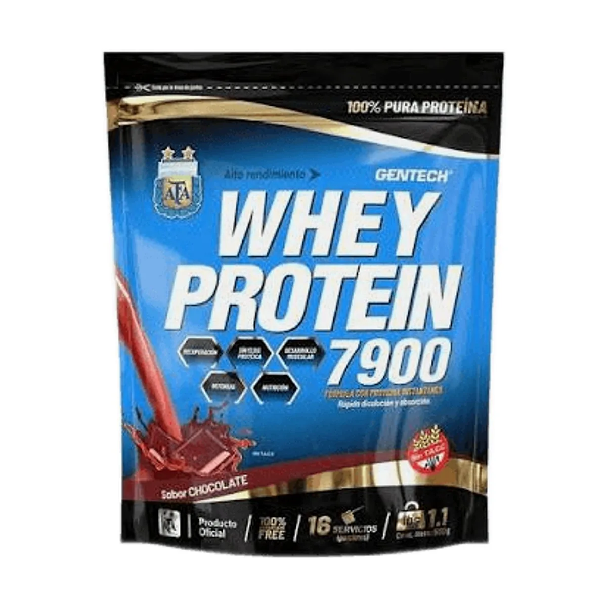 Gentech - Whey protein sabor chocolate x 500 gr