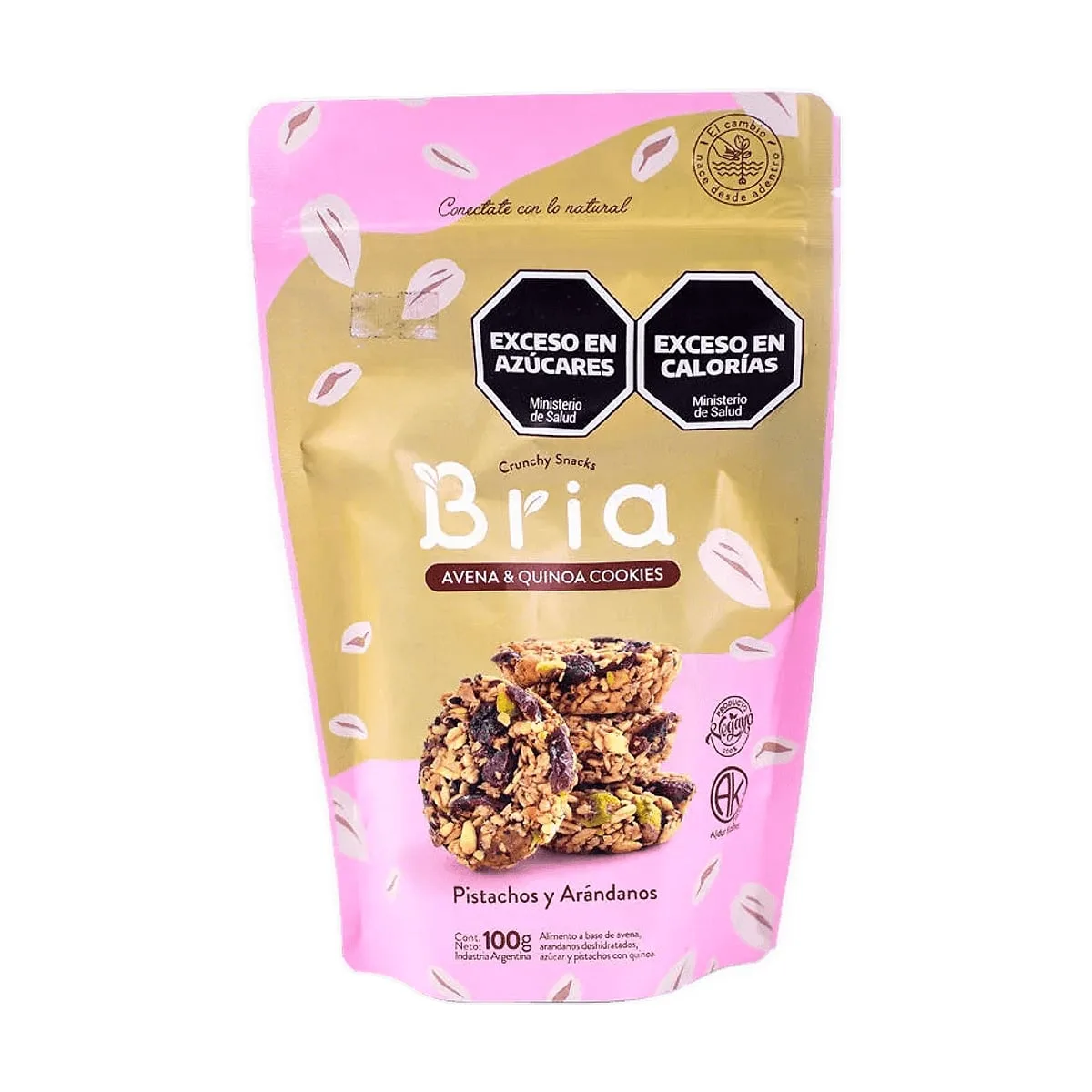 Bria - Avena y quinoa cookies con pistacho y arandanos x 100 gr