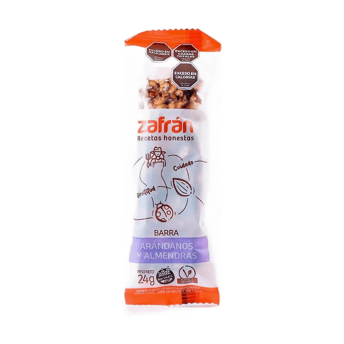 Zafran - Barrita de arándanos y almendras x 28 gr