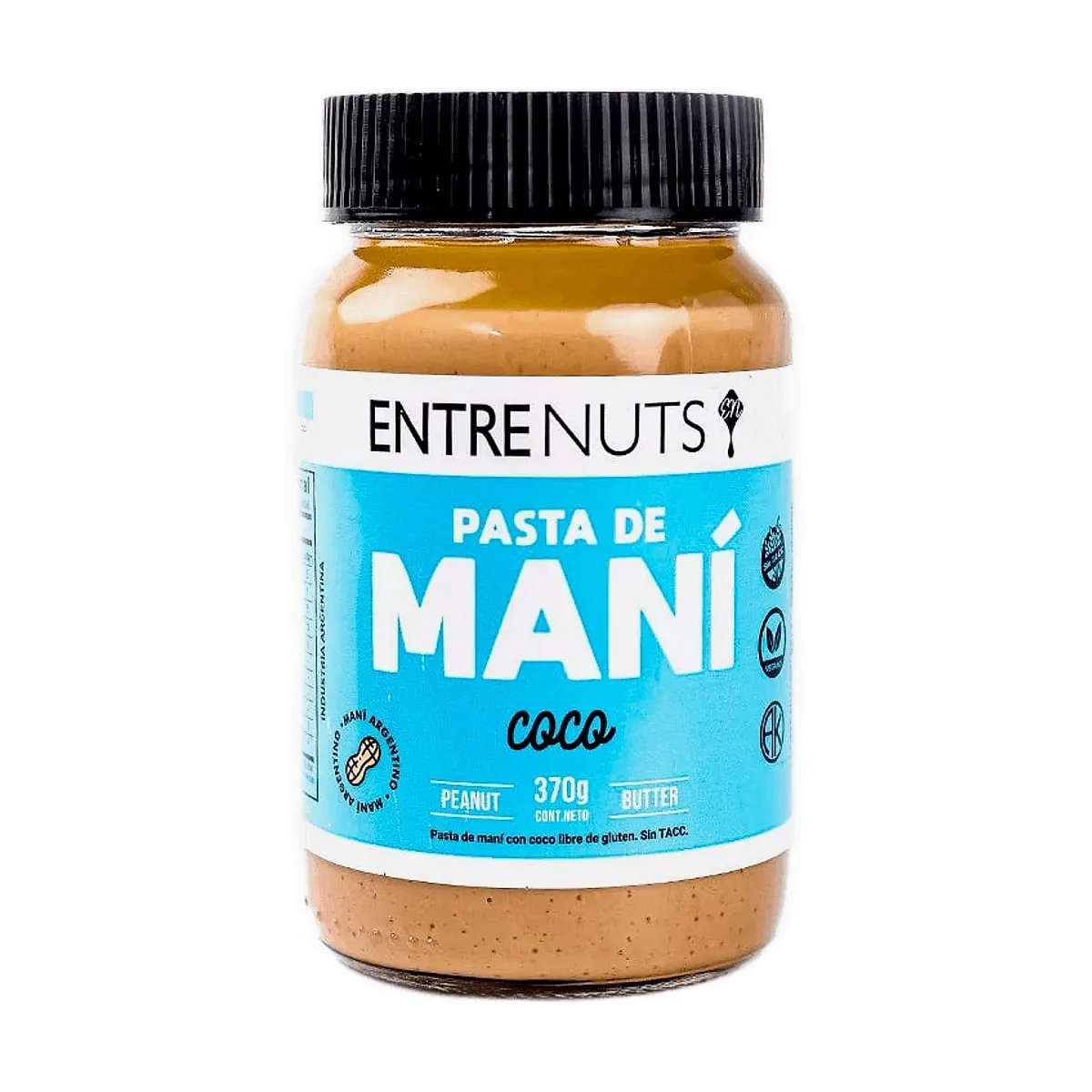 Entrenuts - Pasta de mani de coco x 370 gr