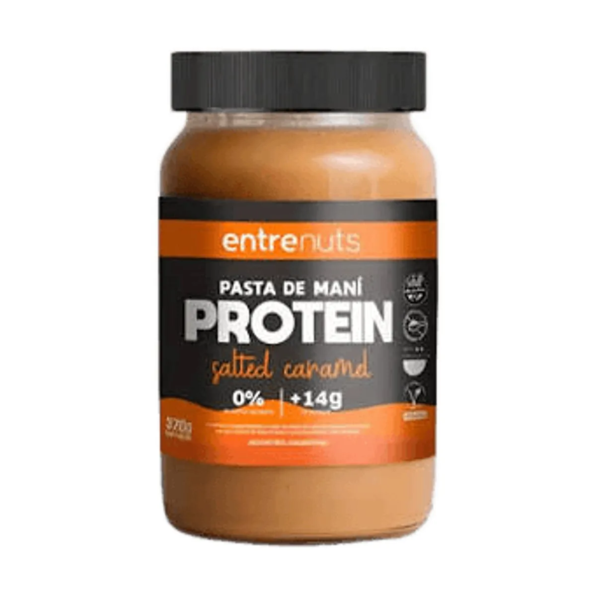 Entrenuts - Pasta de mani proteica sabor salset caramel x 370 gr
