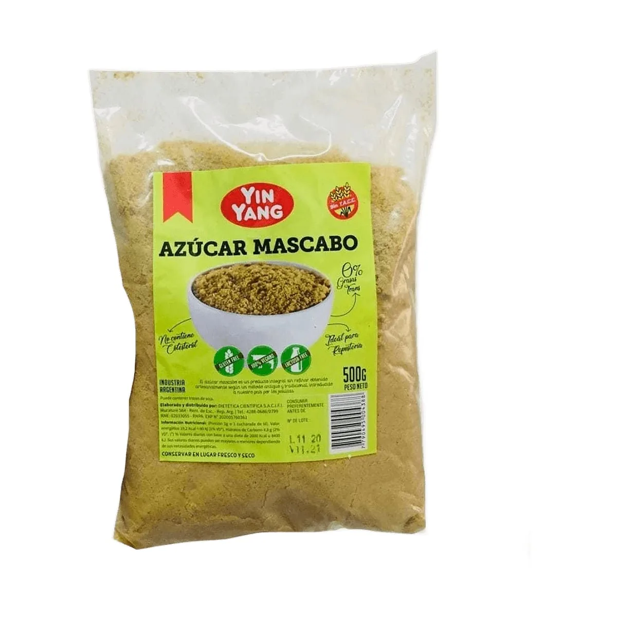 Yin Yang - Azucar mascabo integral sin tacc x 500 gr