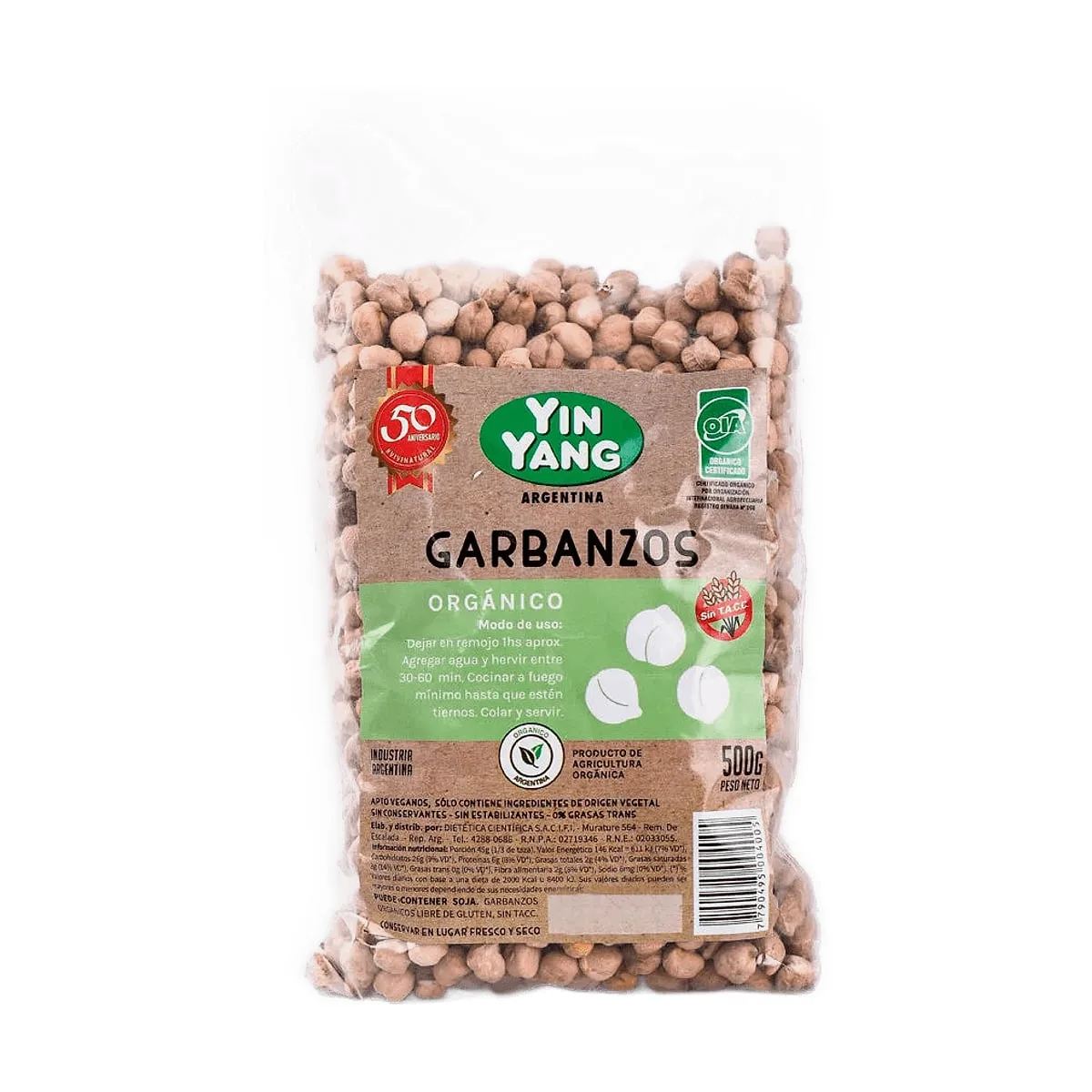 Yin Yang - Garbanzos organicos x 500 gr