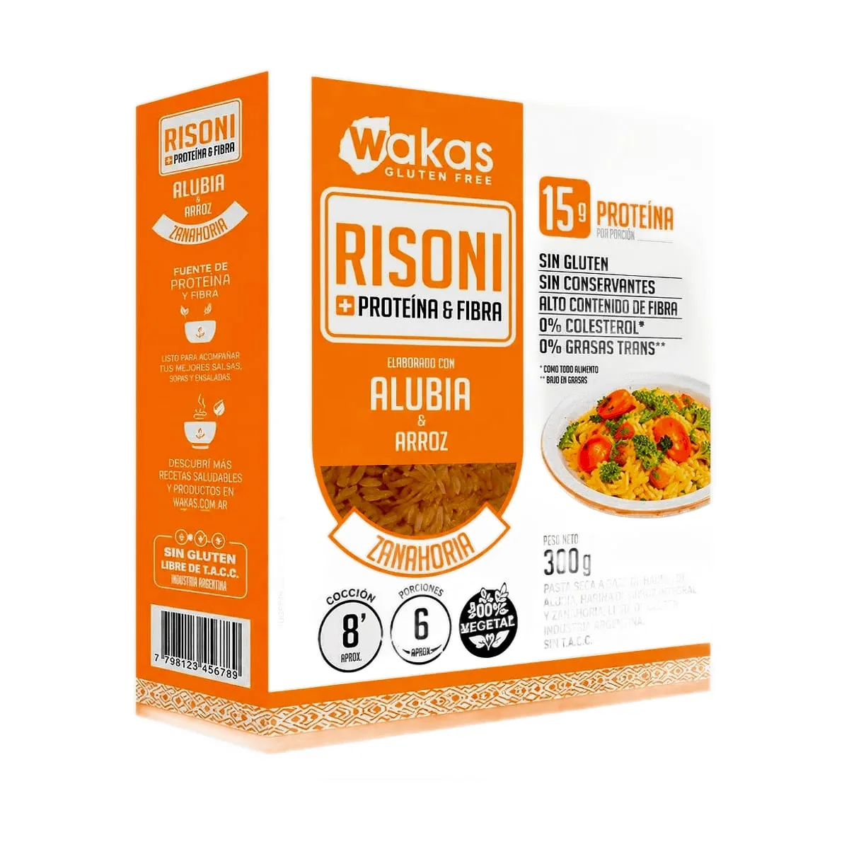 Wakas - Risoni con alubia y arroz de zanahoria x 300 gr
