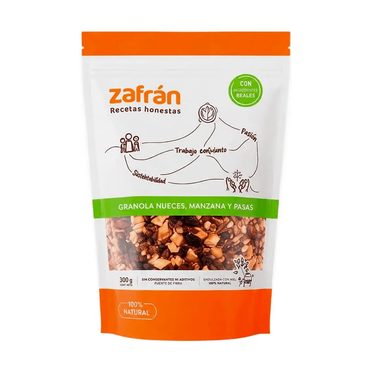 Zafran - Granola de nueces manzana y pasas x 300 gr