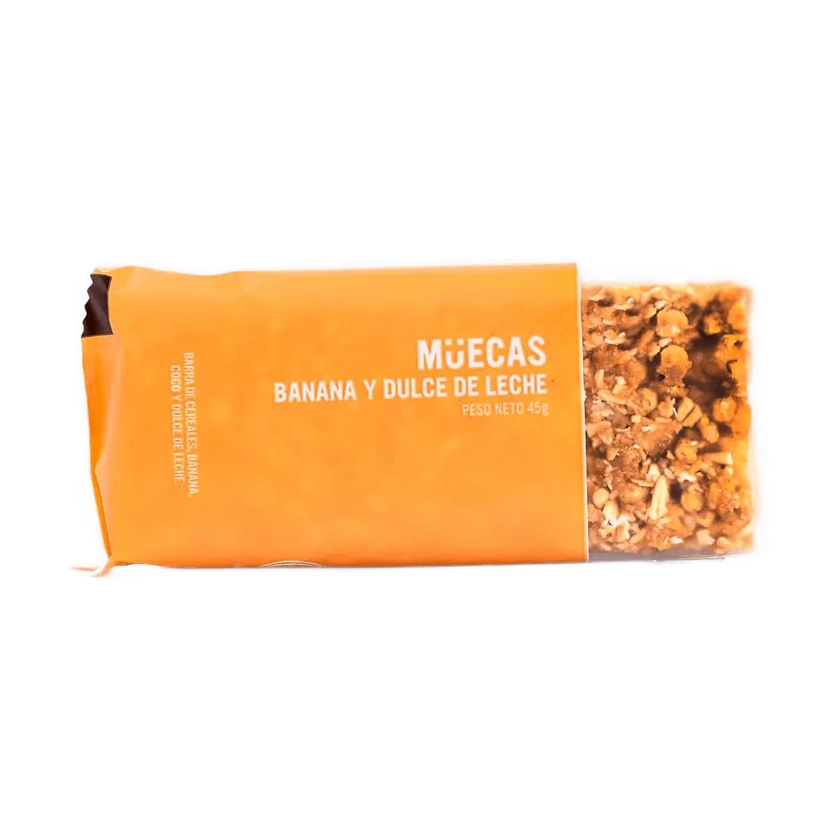 Muecas - Barrita de banana y dulce de leche x 45 gr