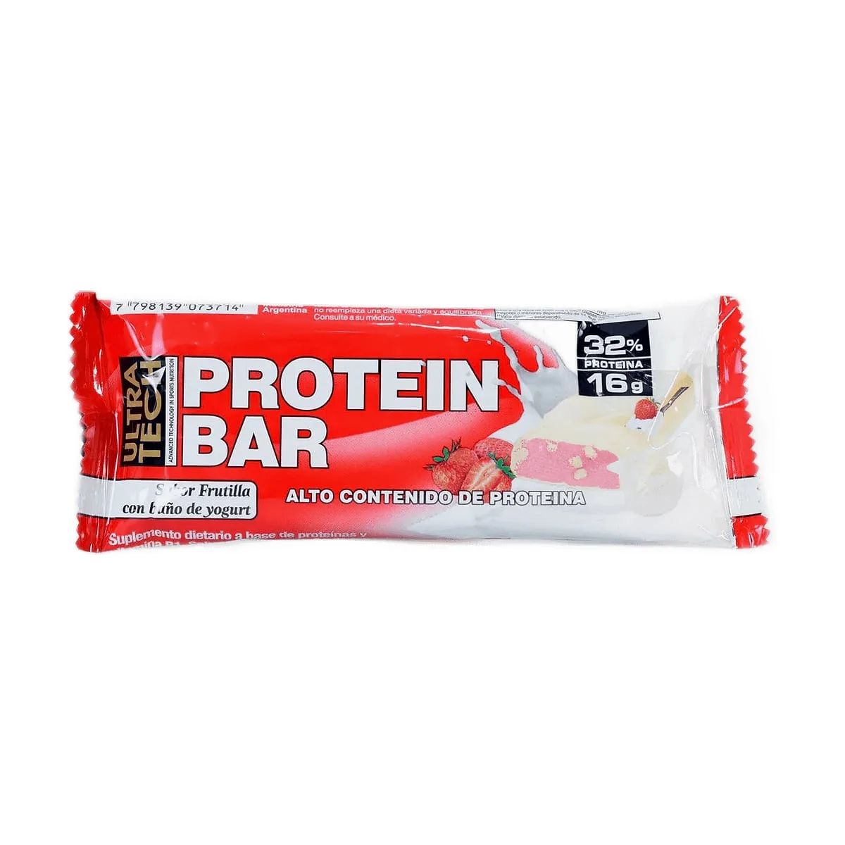 Ultra Tech - Barra proteica frutilla x 50 gr