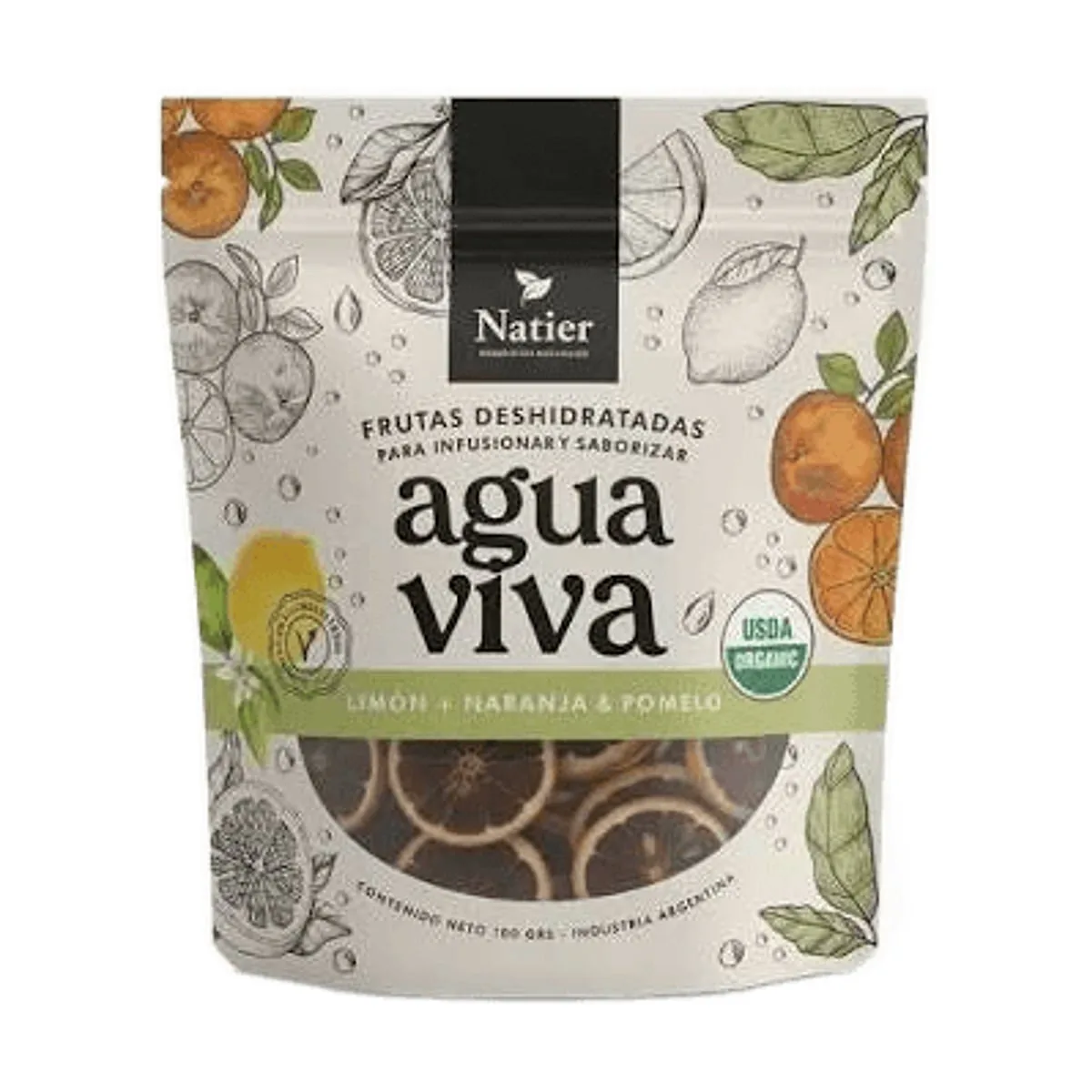 Natier - Agua viva frutas deshidratadas x 100 gr