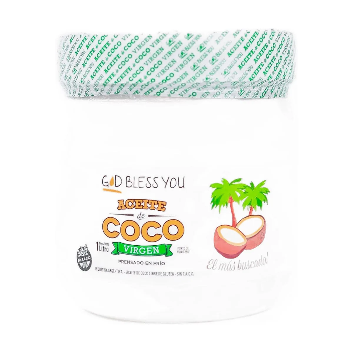 God Bless You - Aceite de coco virgen x 1 litro