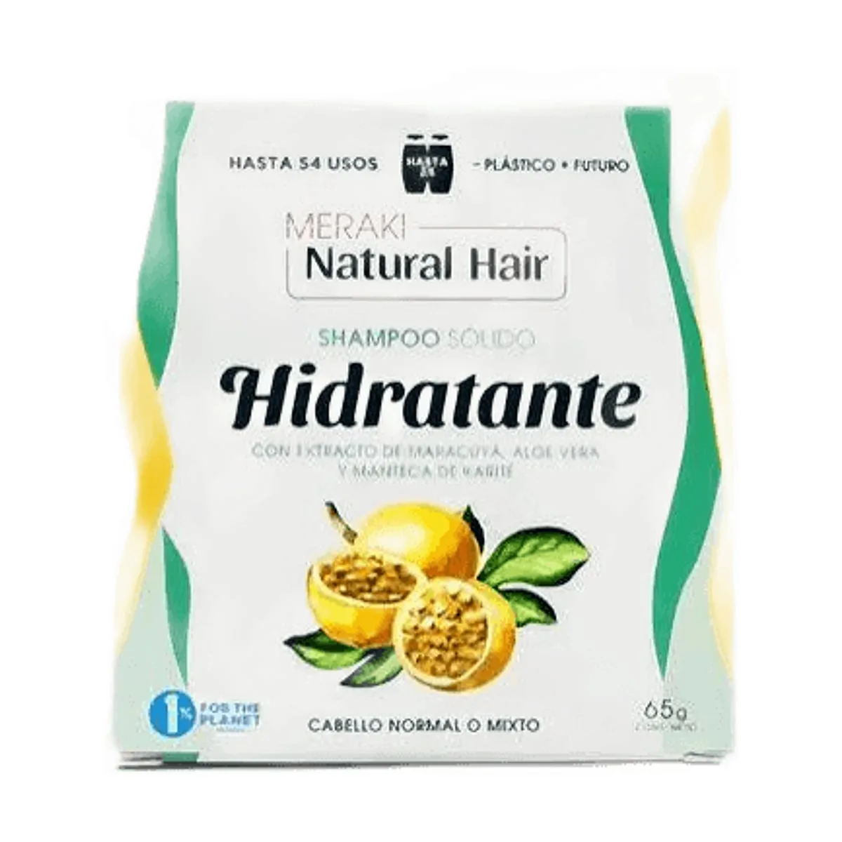 Meraki - Shampoo solido hidratante cabello normal o mixto x 65 gr