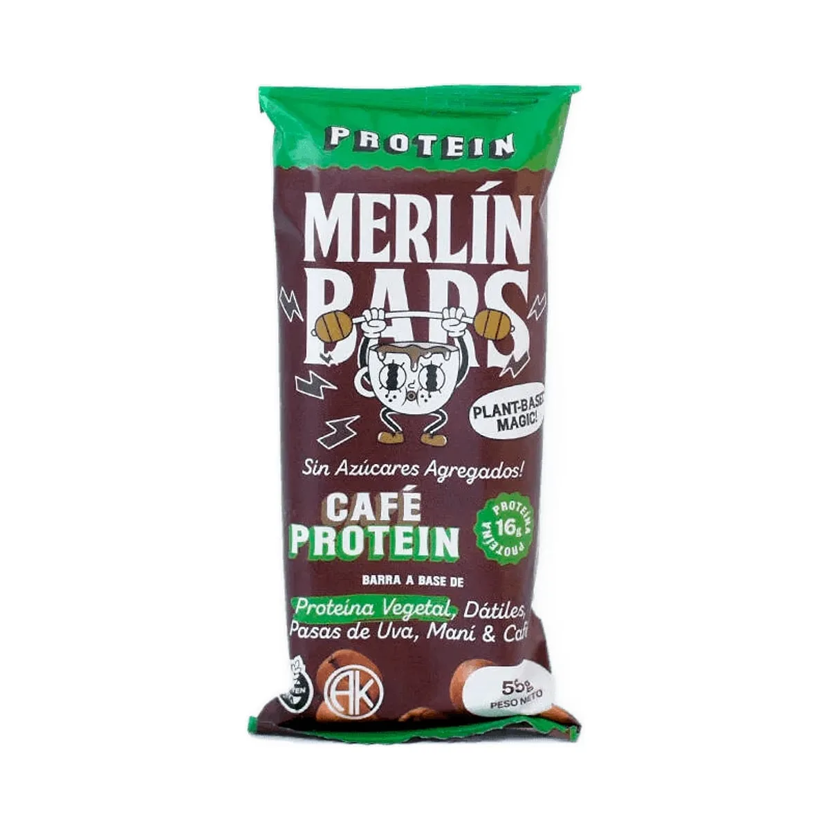 Merlin - Barrita proteica sabor cafe x 55 gr