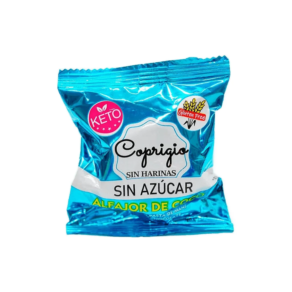Coprigio - Alfajor keto sin azucar/sin harina de pasta de mani x 45 gr