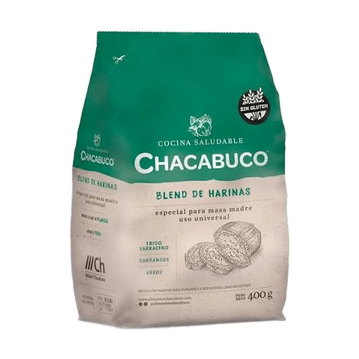Chacabuco - Blend de harinas especial para masa madre x 400 gr