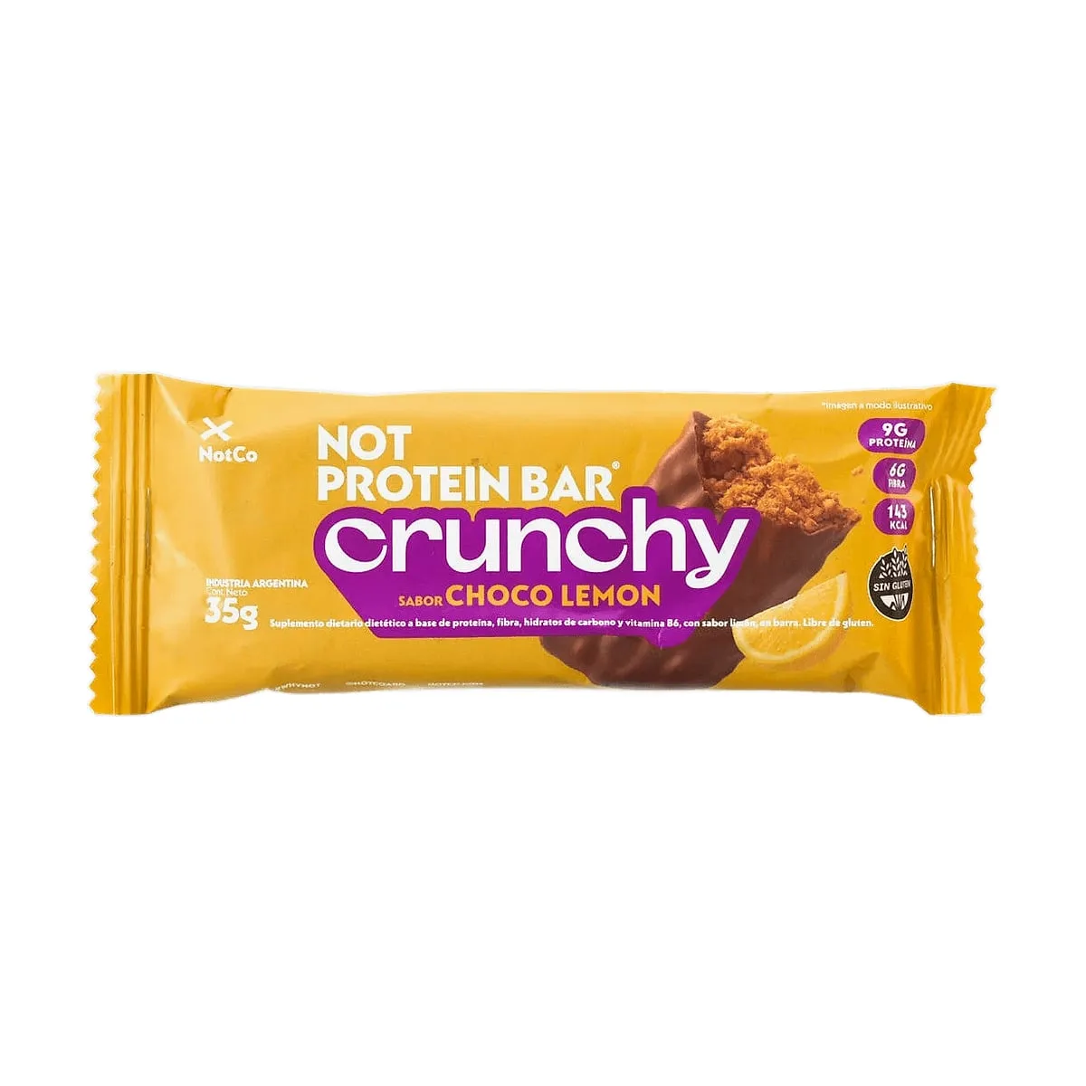 Not Co - Barrita proteica crunchy sabor choco lemon x 35 gr