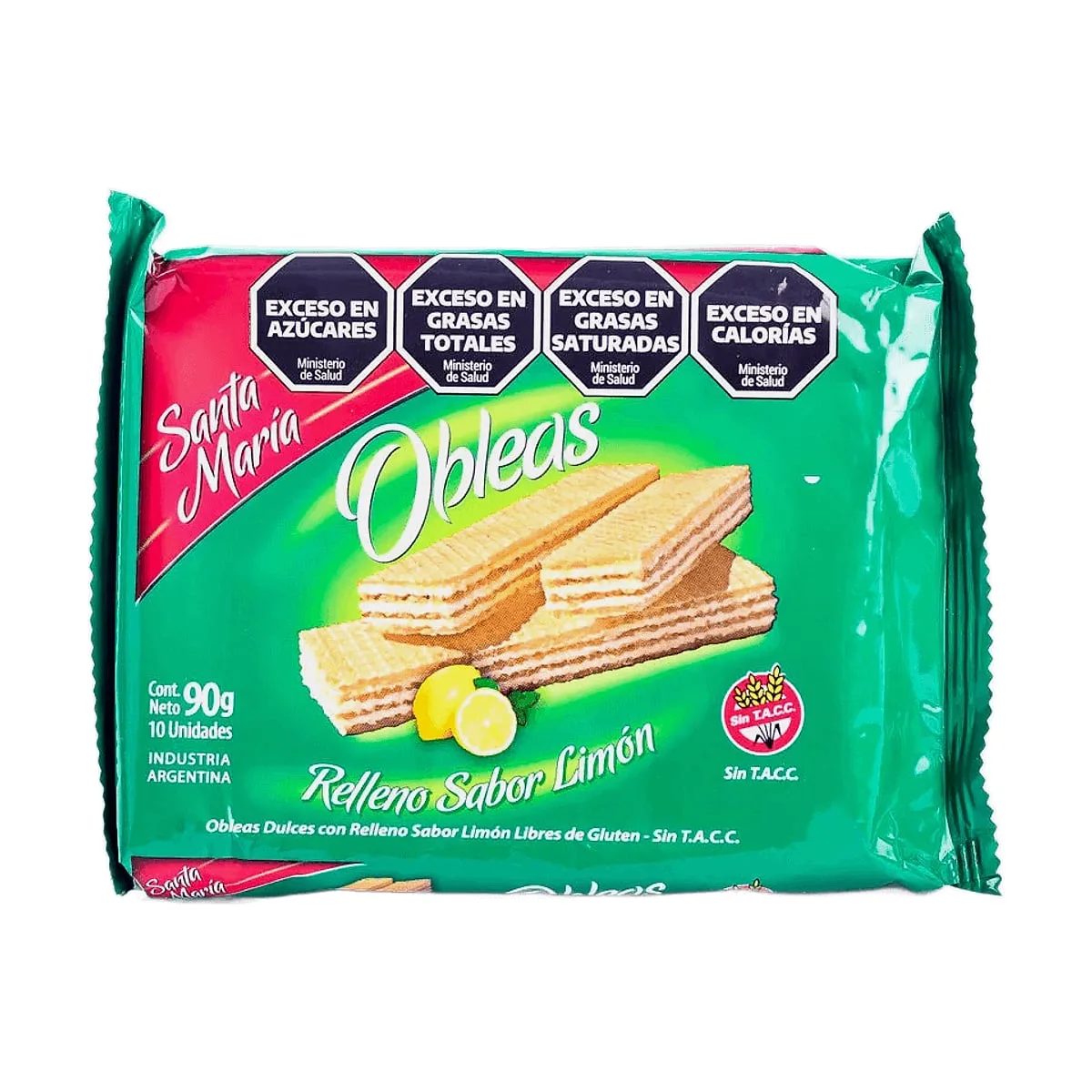 Santa Maria - Obleas relleno sabor limón x 90 gr