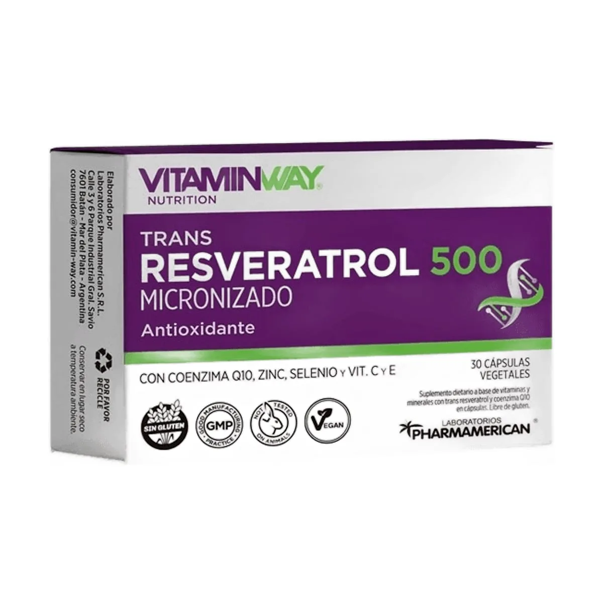 Vitamin Way - Resveratrol 500 micronizado x 30 cap