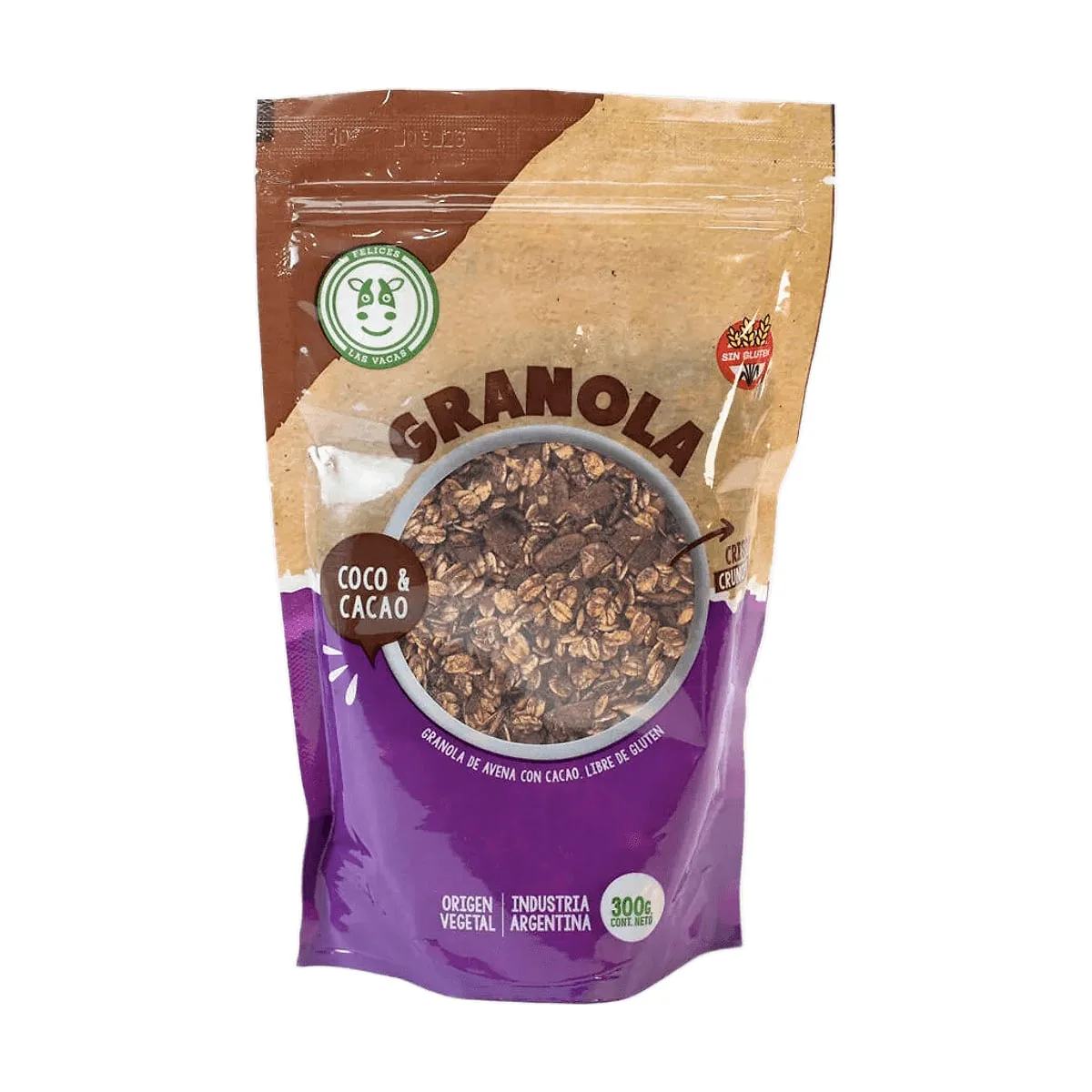 Felices Las Vacas - Granola de avena con cacao x 300 gr