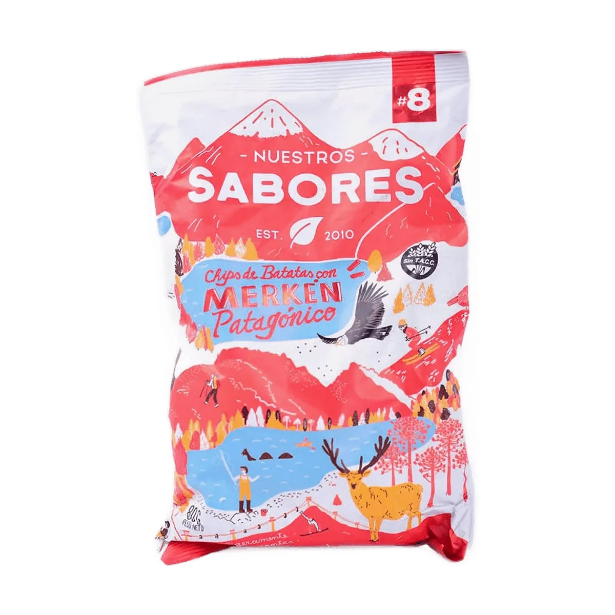 Nuestros Sabores - Chips de batatas con merken x 80 gr