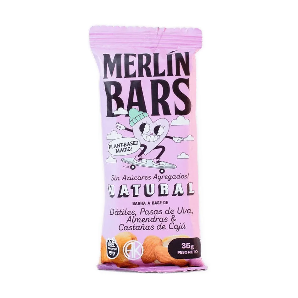 Merlin - Barrita raw sin azucar natural x 35 gr