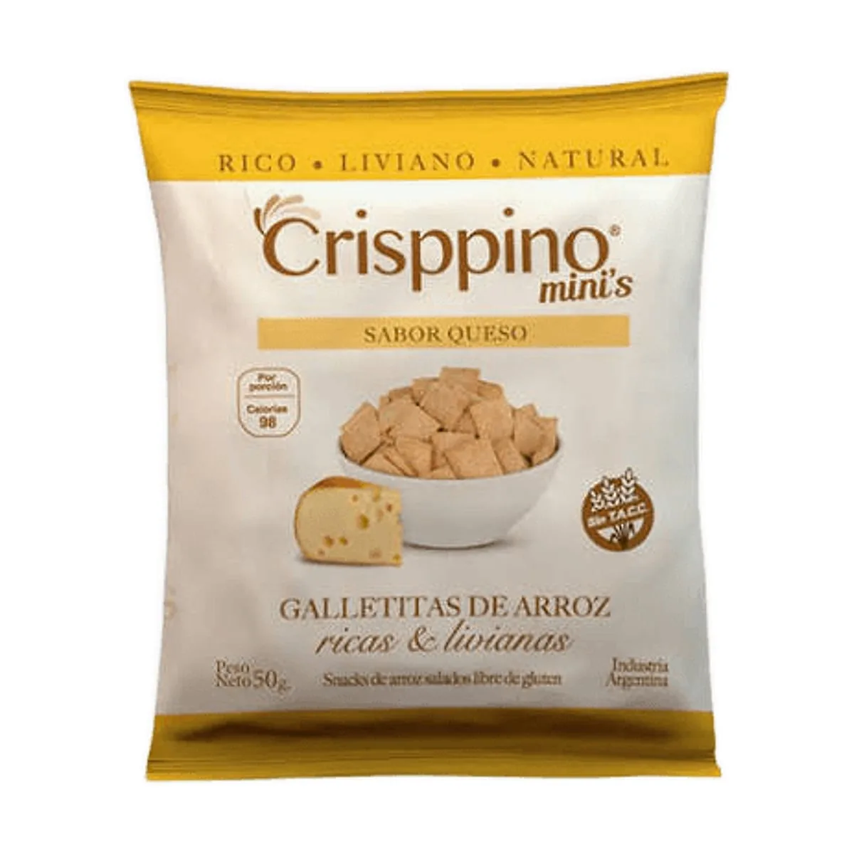 Crisppino - Galletita de arroz sabor queso x 50 gr