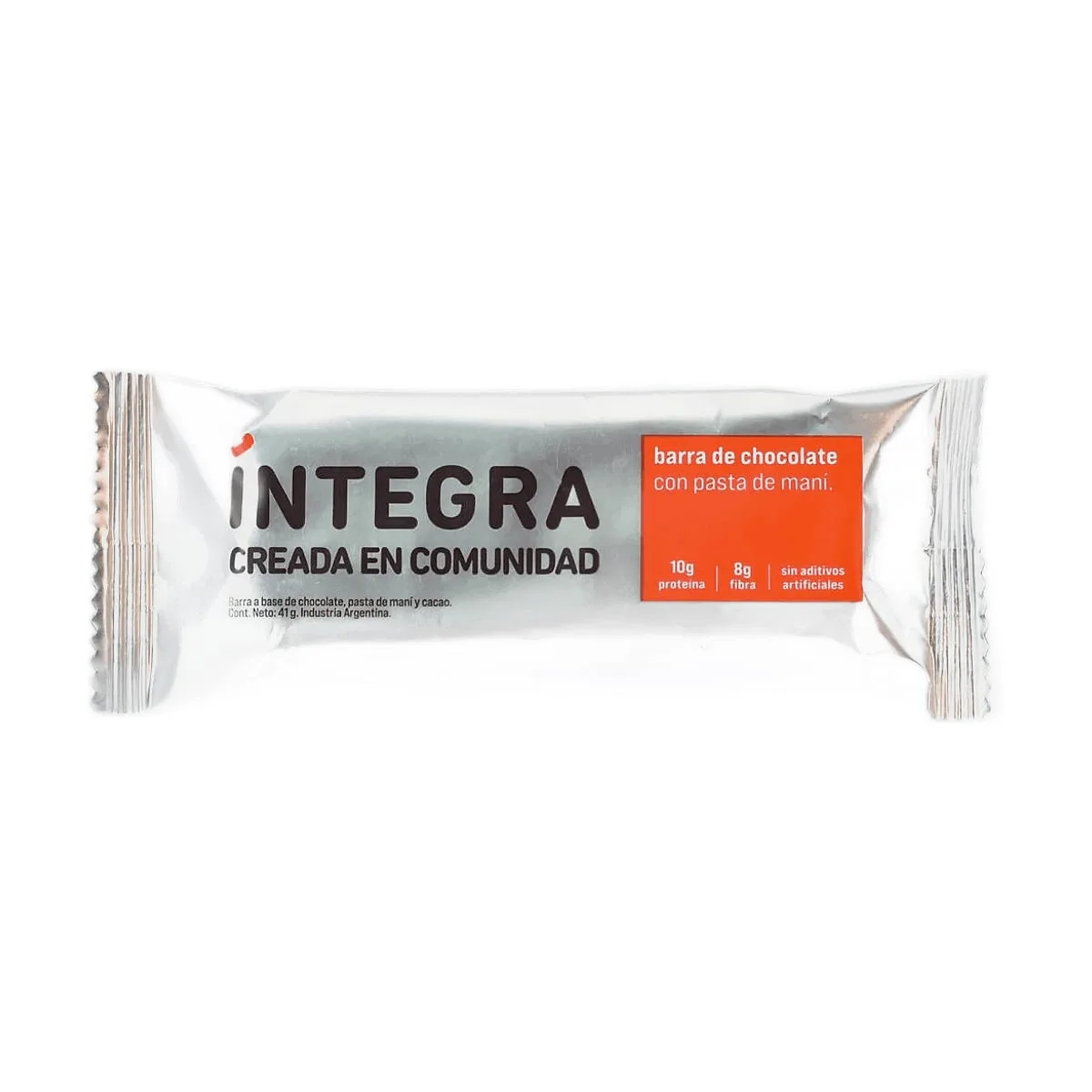 Integra - Barra proteica de chocolate y pasta de mani x 45 gr