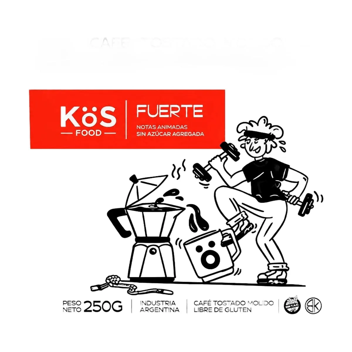 Kos Food - Cafe tostado y molido sabor fuerte x 250 gr