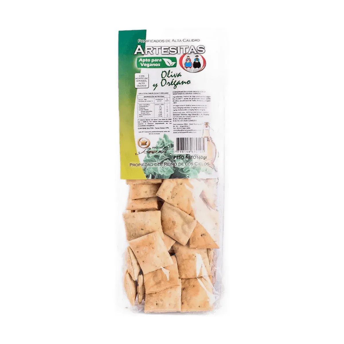 Artesa - Talitas de oregano y oliva x 140 gr